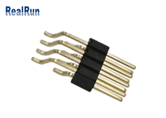 Прямоугольный соединитель золота латуни заголовка 2x4P Pin SMT с тангажом доски 1,27 Pcb столба мужским