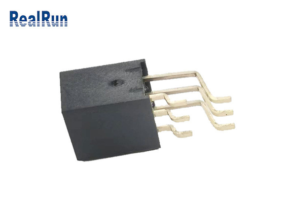 Проштемпелеванное золото заголовка SMT гнезда Pin итога 6 терминала 2x3p женское латунное покрыло PA6T