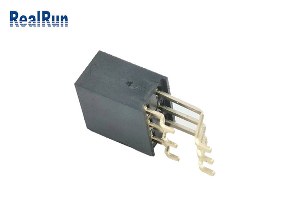 Проштемпелеванное золото заголовка SMT гнезда Pin итога 6 терминала 2x3p женское латунное покрыло PA6T