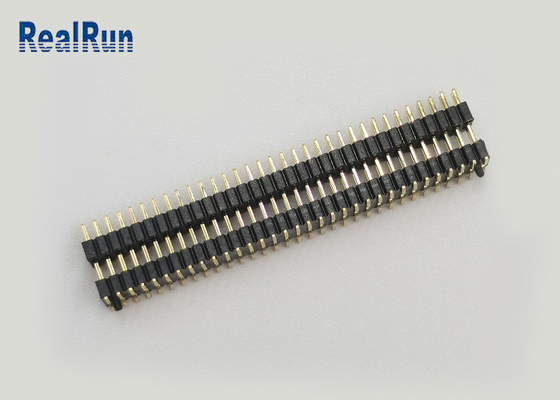 Мужчина 2X33p соединителя SMT заголовка Pin вспышки 1.0mm золота PA6T с пластмассой слоя столба двойной
