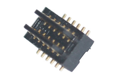 Черная штеккерная панель держателя 2*6 H2.0 Mm поверхностная к типу мужчины SMT тангажа соединителя 0.8Mm доски