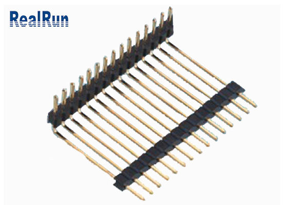 Прямоугольный соединитель PA6T заголовка строки UL94V-0 1.27mm одиночный