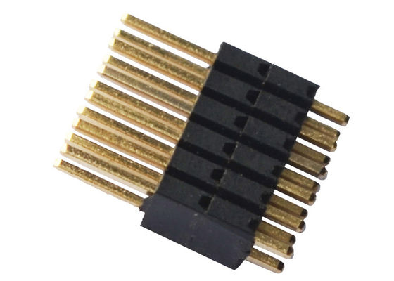Соединитель заголовка Pin высоты строки 1.27mm изолятора PA9T двойной