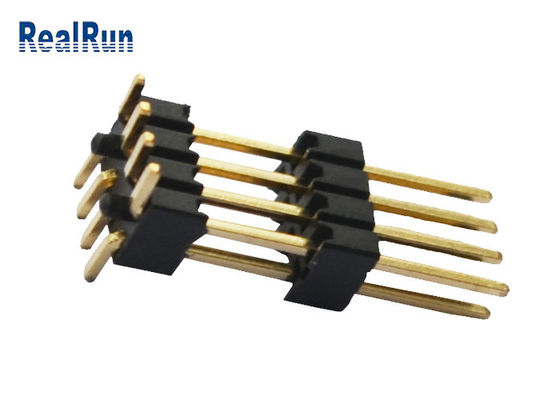Тангаж соединителя 1.27mm заголовка Pin UL 94V-0 с колышком положения