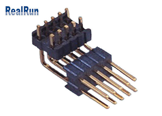 Прямоугольный тангаж заголовка 1.27mm Pin строки 500VAC 40P двойной