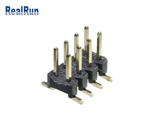 Строка черного соединителя Pcb Pin тангажа PA6T 12 2.0mm двойная