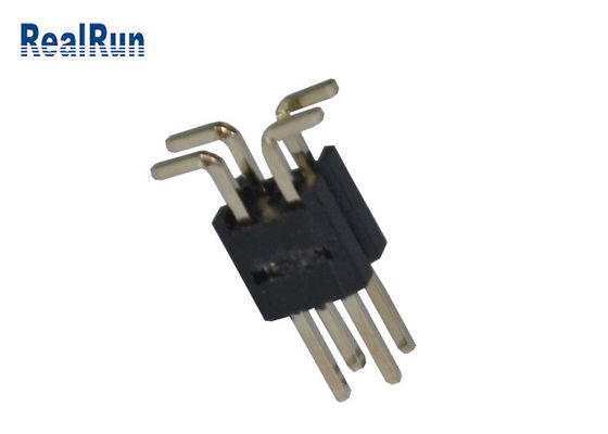 Строка черного соединителя Pcb Pin тангажа PA6T 12 2.0mm двойная
