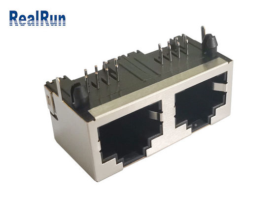 RJ45 металл модульного Джек держателя PCB права 8P8C защищал модульный Джек