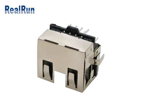 Соединитель Джек 500VAC бронзы светомассы RJ45 LCP UL94V-0 с экраном