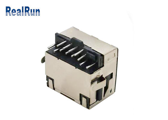 Соединитель Джек 500VAC бронзы светомассы RJ45 LCP UL94V-0 с экраном