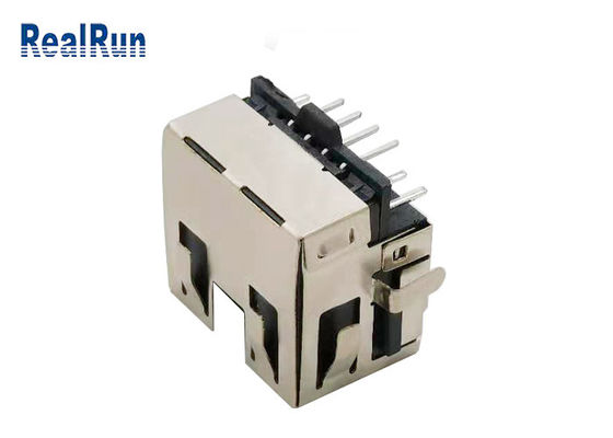Соединитель Джек 500VAC бронзы светомассы RJ45 LCP UL94V-0 с экраном