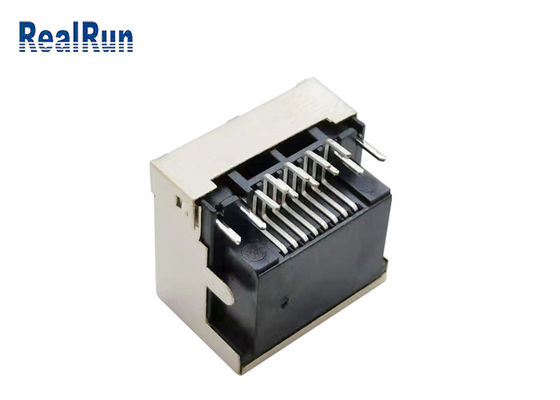 Соединитель PCB 8pin RJ45 модульного Джек прямоугольный со светом 1.5A СИД