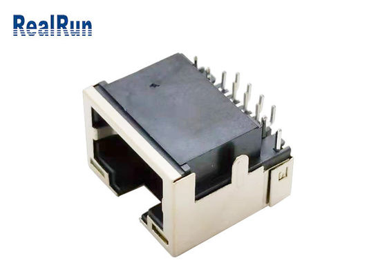 Соединитель PCB 8pin RJ45 модульного Джек прямоугольный со светом 1.5A СИД