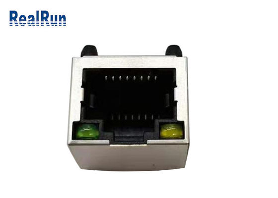 Разъем-розетка RJ45 PBT PA46 8P8C модульная с экраном металла