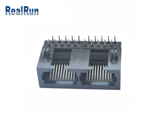 Разъем-розетка PCB модульного Джек PBT Rj45 права 10P10C RJ45
