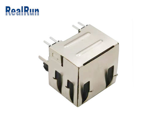 Экран эластичной раковины гнезда разъем-розетки PA6T PBT RJ45