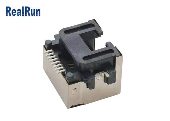 Гнездо LCP UL94V-0 соединителя раковины 1000VAC SMT 8pin Rj45 металла