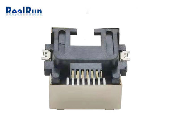 Гнездо LCP UL94V-0 соединителя раковины 1000VAC SMT 8pin Rj45 металла