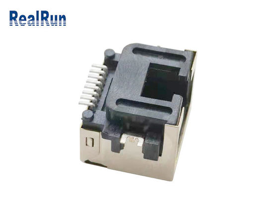 Гнездо LCP UL94V-0 соединителя раковины 1000VAC SMT 8pin Rj45 металла