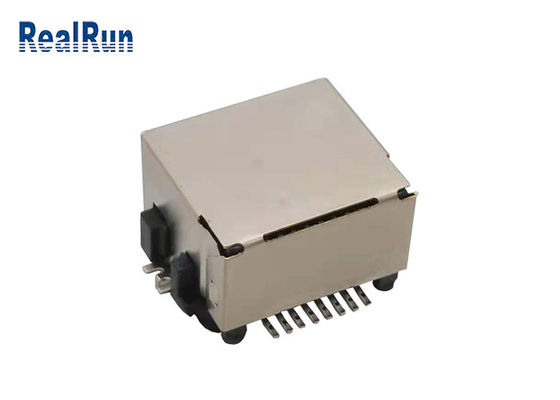 Гнездо LCP UL94V-0 соединителя раковины 1000VAC SMT 8pin Rj45 металла