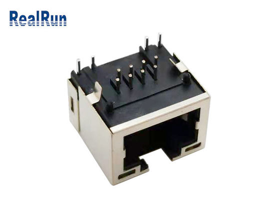 Сплав меди соединителя PCB PA46 1 гаван Rj45 модульного Джек RJ45