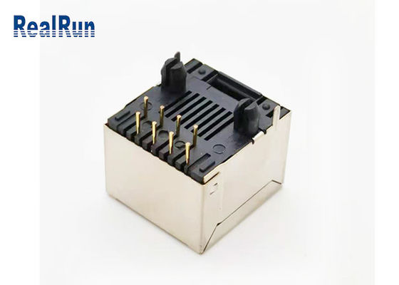 PCB UL94V-0 соединителя бронзы светомассы вертикальный RJ45 модульного Джек
