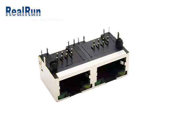 SGS модульного Джек соединителя PCB 8P8C RJ45 с СИД защищал