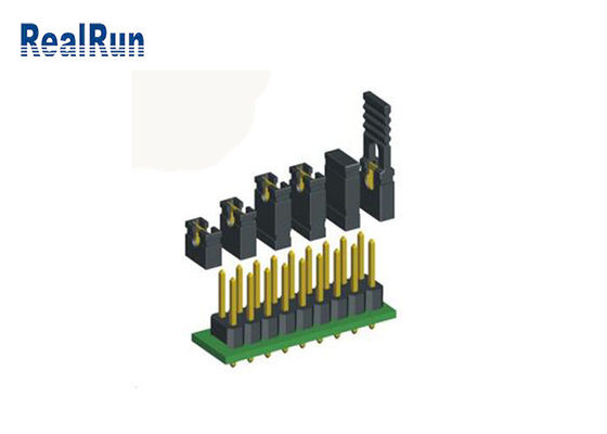 Соединитель PBT UL94V-0 заголовка Pin тангажа 2.54mm крышки прыгуна