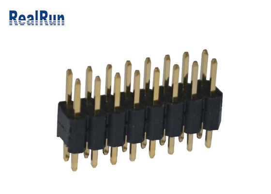 Двойная строка PA6T 3.0A ОКУНАЕТ тангаж соединителя 2.54mm заголовка Pin