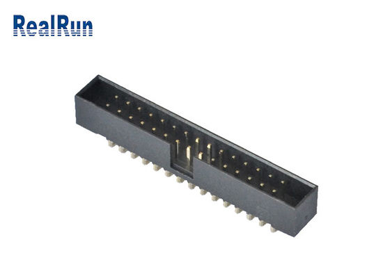 разъем-вилка Pin IDC соединителя 30 заголовка коробки припоя PBT 2.0mm 90 градусов