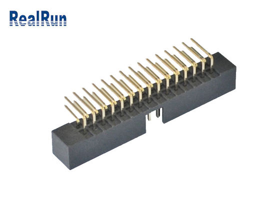 разъем-вилка Pin IDC соединителя 30 заголовка коробки припоя PBT 2.0mm 90 градусов