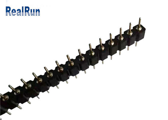 золота заголовка Pin круга PCB ПОГРУЖЕНИЯ 2.54mm соединитель мужского терминальный