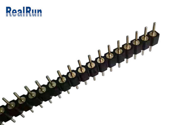 золота заголовка Pin круга PCB ПОГРУЖЕНИЯ 2.54mm соединитель мужского терминальный