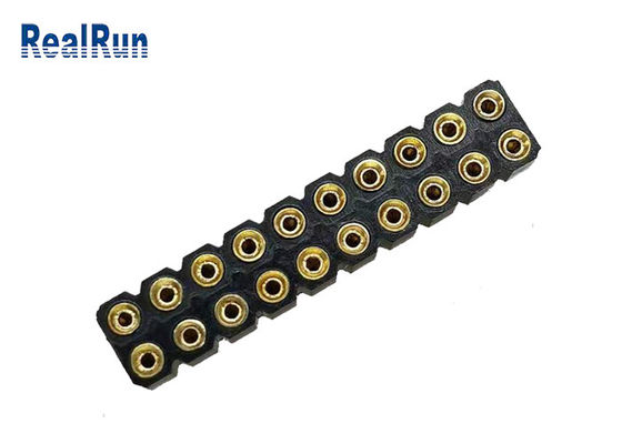 Соединитель гнезда строки Pin женского заголовка 20 Pin ПОГРУЖЕНИЯ PBT 2.54mm двойной