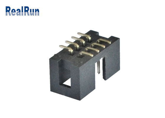 Вертикальный Pin заголовка 2*4 8 коробки PCB 2.54mm SMT подвергал припой механической обработке PA6T