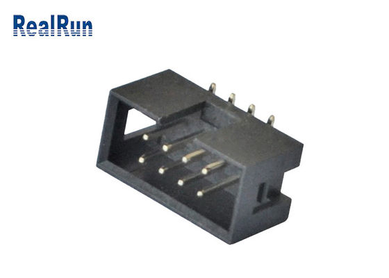 Вертикальный Pin заголовка 2*4 8 коробки PCB 2.54mm SMT подвергал припой механической обработке PA6T