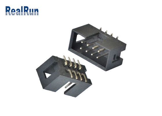 Вертикальный Pin заголовка 2*4 8 коробки PCB 2.54mm SMT подвергал припой механической обработке PA6T