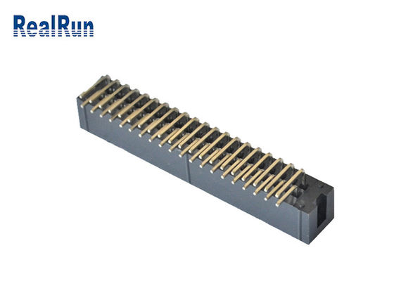 Вертикальный Pin заголовка 2*4 8 коробки PCB 2.54mm SMT подвергал припой механической обработке PA6T