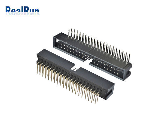 Вертикальный Pin заголовка 2*4 8 коробки PCB 2.54mm SMT подвергал припой механической обработке PA6T