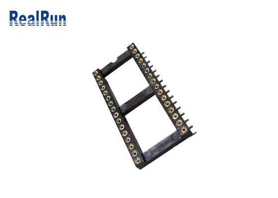 Pin PPS UL94V-0 соединителя 32 гнезда Ic отверстий круга 1.778mm SMT