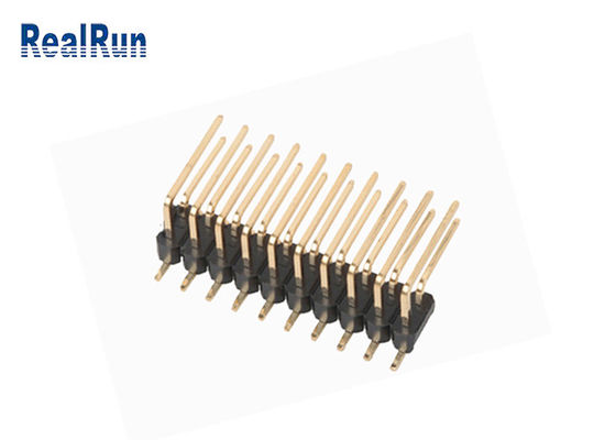 Заголовок прямоугольное латунное PA6T PBT Pin слоя SMD DC500V двойной