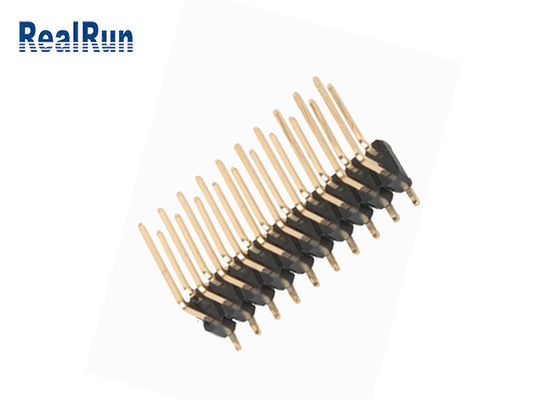 Заголовок прямоугольное латунное PA6T PBT Pin слоя SMD DC500V двойной