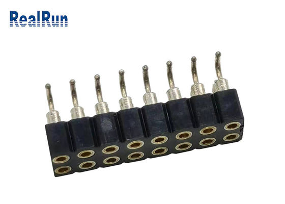 Тангаж SMT SMD ISO9001 соединителя 2.54mm заголовка PBT PA6T PPS L7.40 женский