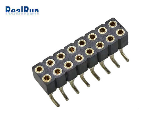 Тангаж SMT SMD ISO9001 соединителя 2.54mm заголовка PBT PA6T PPS L7.40 женский