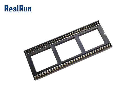 Бронза светомассы ПОГРУЖЕНИЯ PBT UL94V-0 соединителя гнезда текста PCB 64P 1.778mm Ic