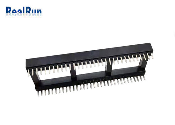 Бронза светомассы ПОГРУЖЕНИЯ PBT UL94V-0 соединителя гнезда текста PCB 64P 1.778mm Ic