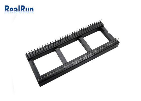 Бронза светомассы ПОГРУЖЕНИЯ PBT UL94V-0 соединителя гнезда текста PCB 64P 1.778mm Ic