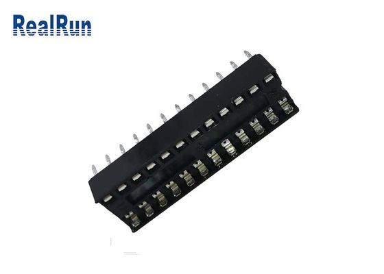 Отверстия PBT UL94V-0 заголовка соединителя 24P гнезда 1000VAC 2.54mm IC квадратные
