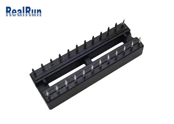 Отверстия PBT UL94V-0 заголовка соединителя 24P гнезда 1000VAC 2.54mm IC квадратные