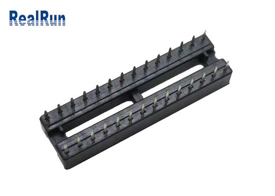 Sn золота гнезда IC квадрата погружения 7,62 PBT 28P 2.54mm покрытый с разбивочной Адвокатурой